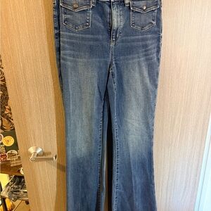 American Eagle Outfitters Medium Blue Flared Jeans 12 Long